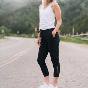 Zyia Black Everywhere Zipper Jogger